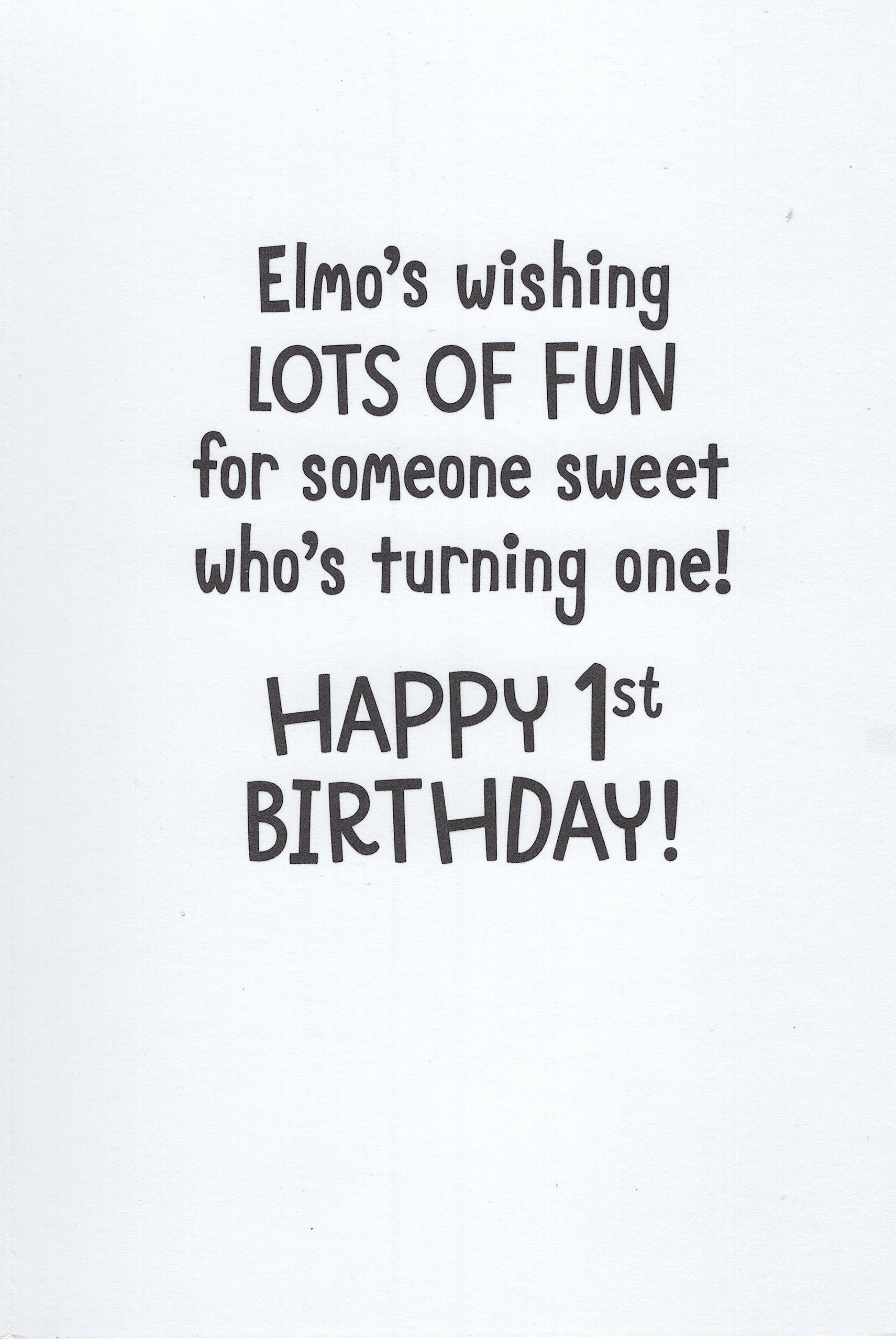 Amazon.com: Heartline Elmo Happy 1st First Birthday (Age 1