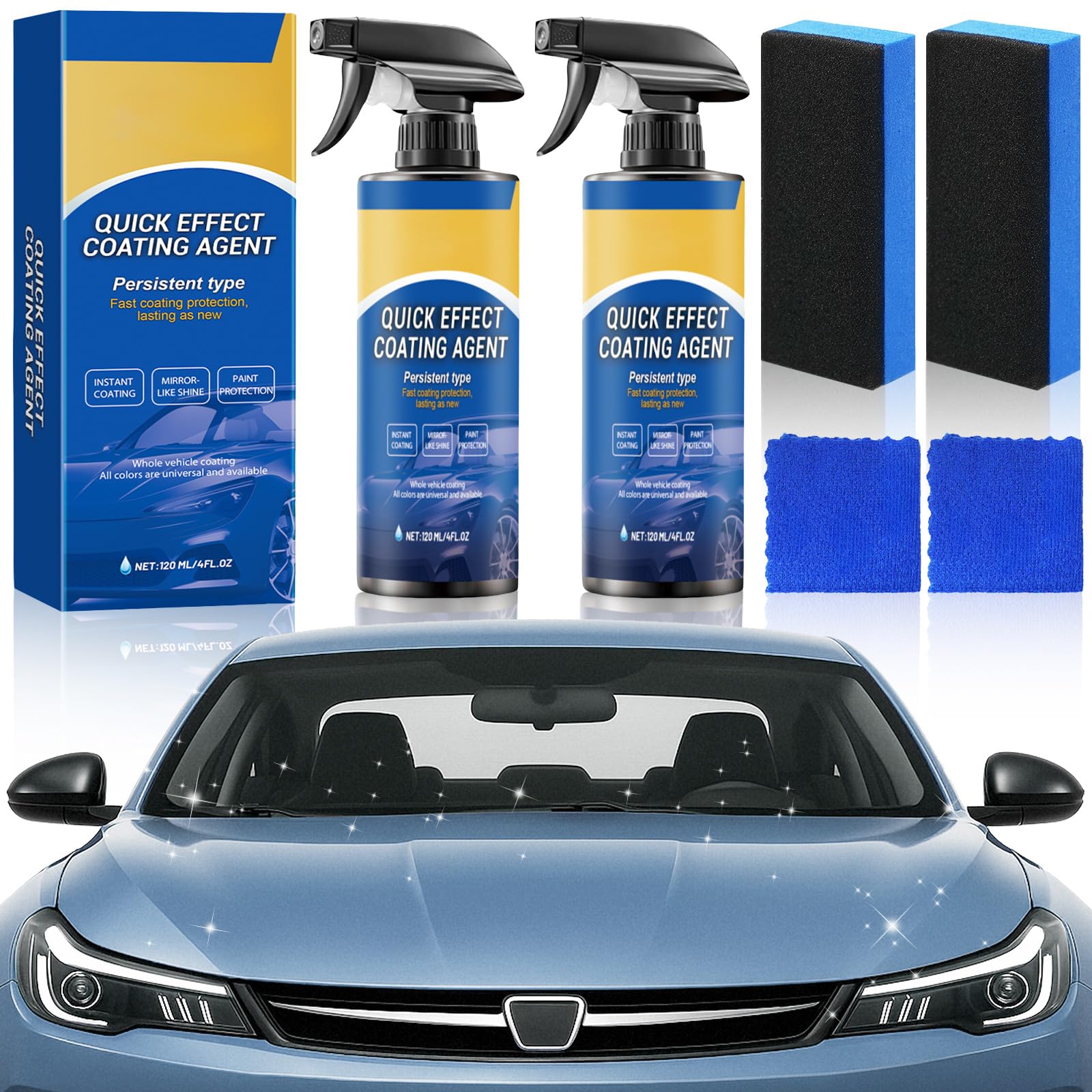 Quick Effect Coating Agent for Car - 2026 Upgrade Car Coating Spray, Advanced Quick-Acting Car Scratch Wax Coating Spray for Scratch Repair, Oil Film Removal, Long-Lasting Hydrophobic Coating — view 7