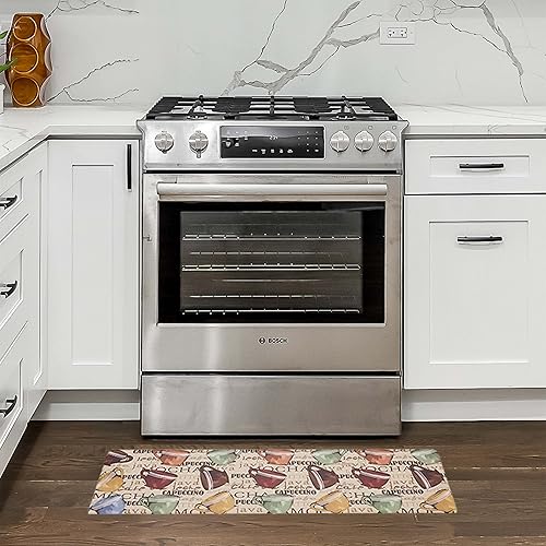 Chef Gear - Tapete de cocina antifatiga, diseño novedoso, acolchado cómodo tapete de chef para alivio de pie y soporte, antideslizante, medidas 17.5