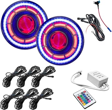 Oracle Lighting 5876-504 Oculus 7" Colorshift Bi-Led Projector Headlights For Jeep Wrangler Jk