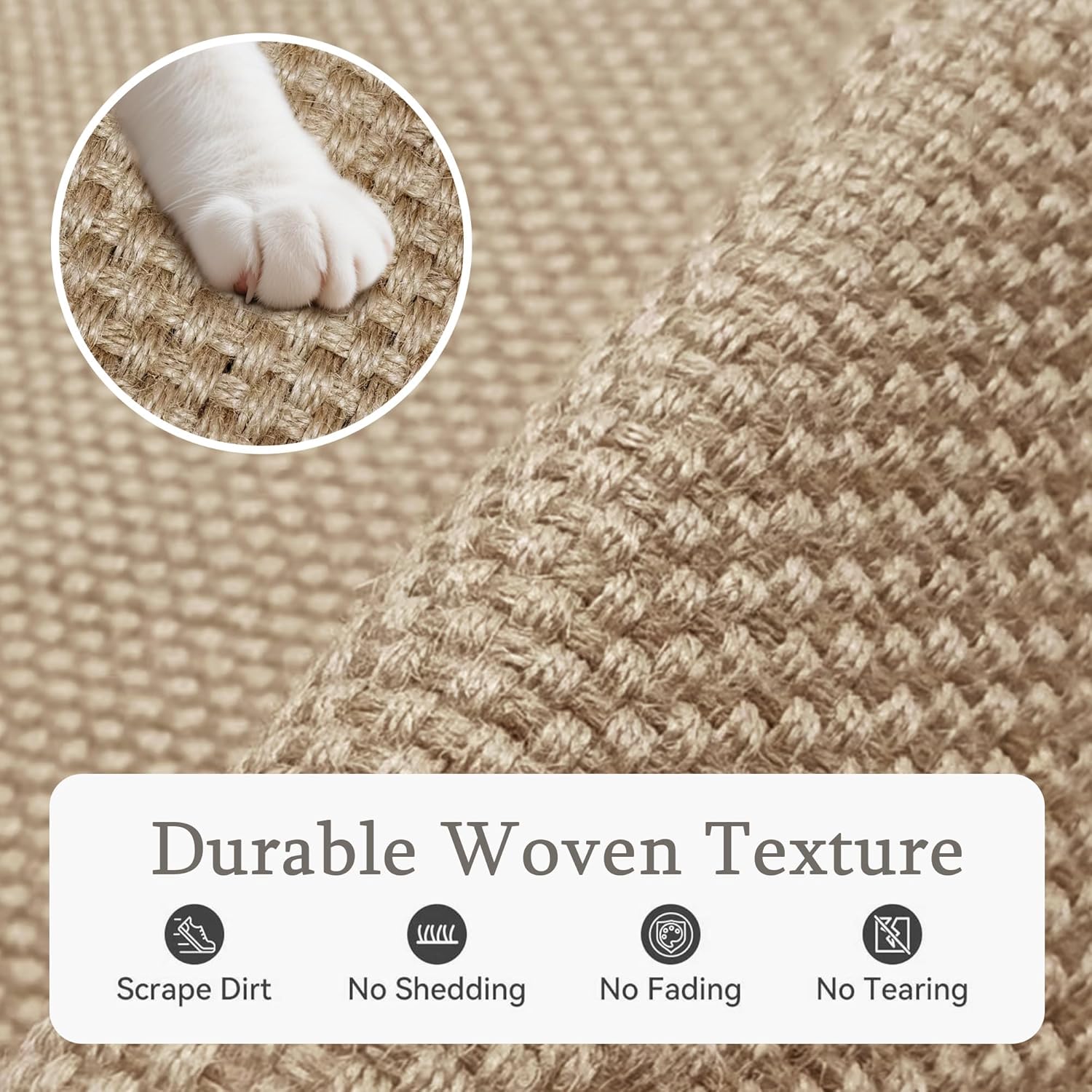 Jute Round Rug 4ft Circle Area Rug Indoor Outdoor Living Room Patio Kitchen Rug Boho Natural Color Bedrom Carpet Farmhouse Woven Design Decorative Floor Rug