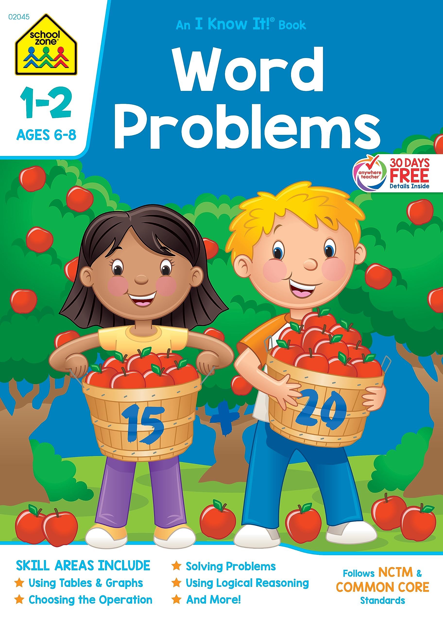 School Zone Word Problems Workbook: 32 Pages, 1st Grade, 2nd Grade, Math, Reading, Story Problems, Tables & Graphs, Operations, Ages 6 to 8 (I Know It! Book Series) Paperback – February 2, 2009