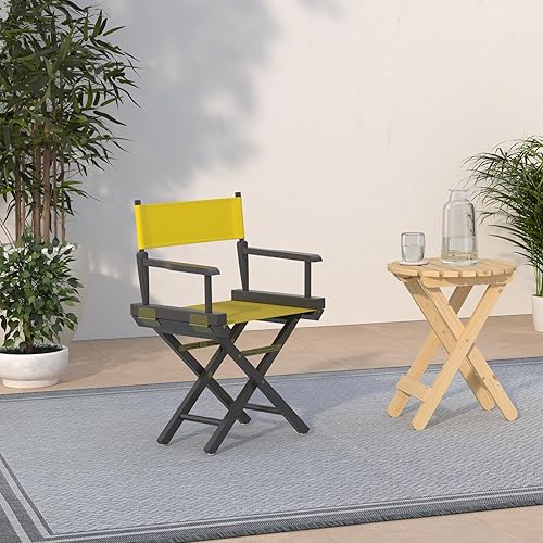 Miniatura 2 de Casual Home 200-02/021-34 - Silla de director de 18 in, marco negro, con lona color dorado, altura clásica