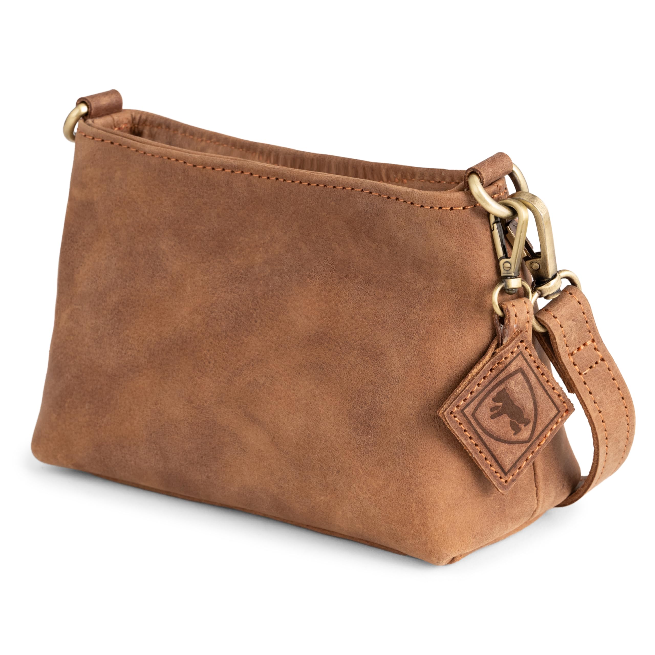 Berliner Bags Vintage Umhängetasche Marbella XS, Kleine Schultertasche Crossbody Bag aus Leder, Handtasche für Damen Camel