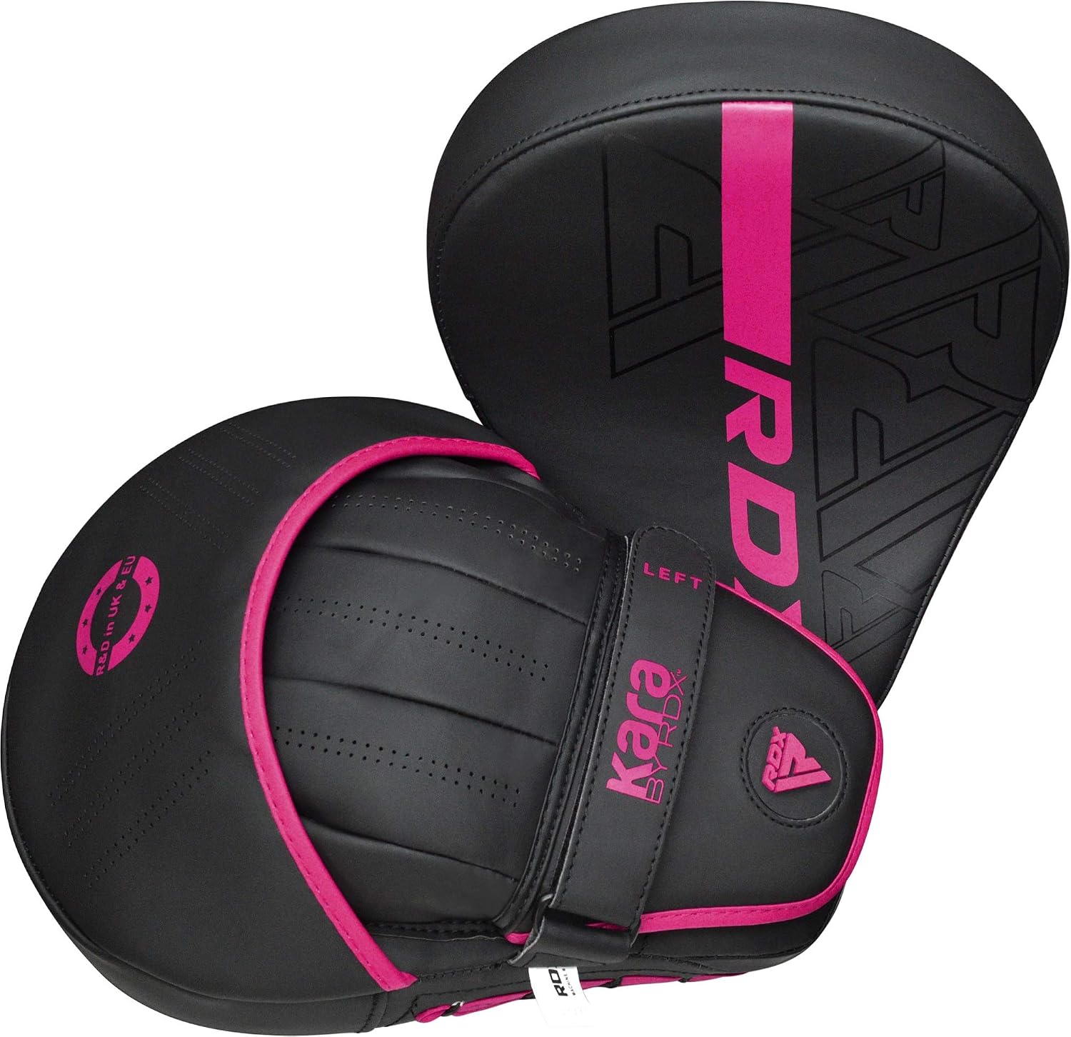 RDX Boxing Pads and Bag Gloves Set, Maya Hide Leather Kara Hook and Jab Training Pads, Curved Focus Mitts for MMA, Muay Thai, Kickboxing Coaching, Martial Arts, Punching Hand Target Strike Shield