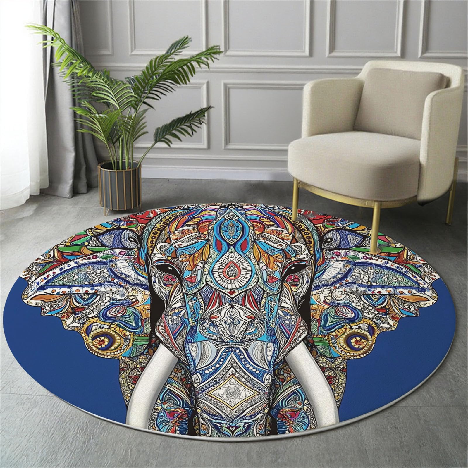 Tapis de sol style bohème mandala pour aménager un balcon ou une terrasse en été