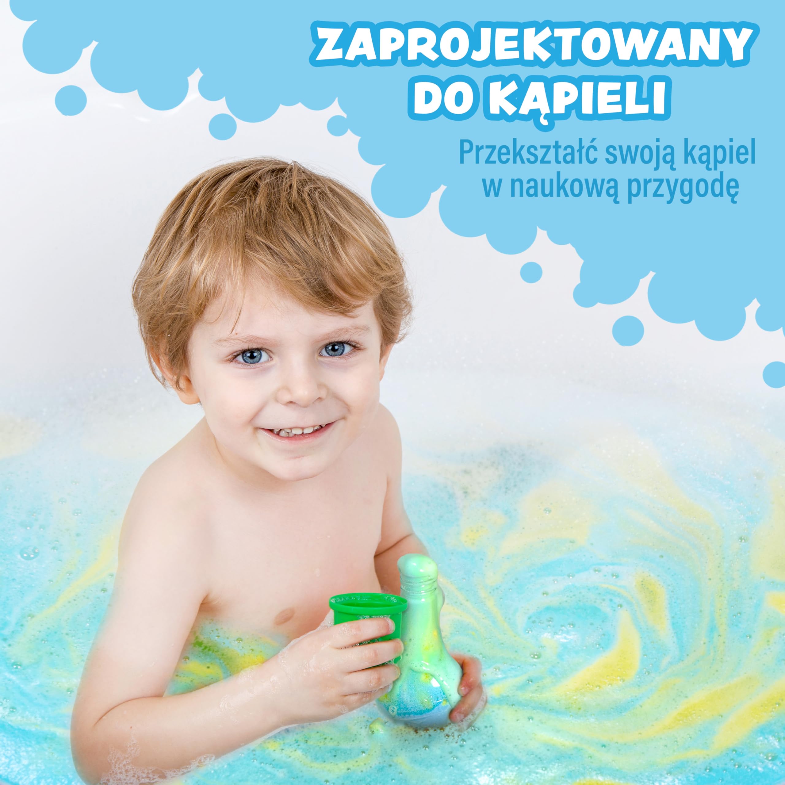 Tub Works® Kids Bath Bomb Potion Bath Toy, zestaw 6 sztuk | Nietoksyczne | Musują, pienią się i tworzą bąbelki, wybuchając feerią kolorów | Interaktywne kule do kąpieli