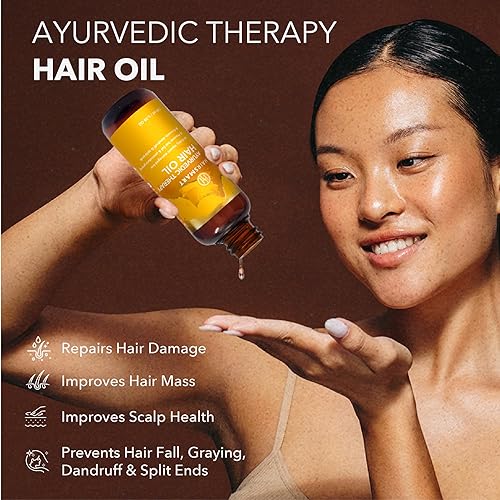 Miniatura 2 de Aceite de romero de terapia ayurvédica para el crecimiento del cabello - Brahmi Bhringraj & Amla  Productos para el cabello anti encrespamiento