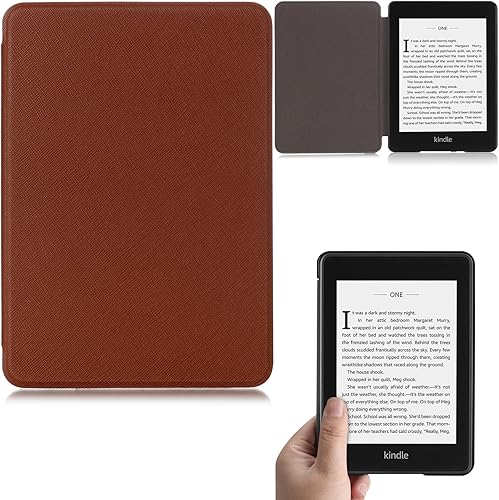 Miniatura 24 de Funda para Kindle Paperwhite de 6 pulgadas (10ª generación, versión 2018), funda inteligente de piel sintética ligera y delgada con apagado