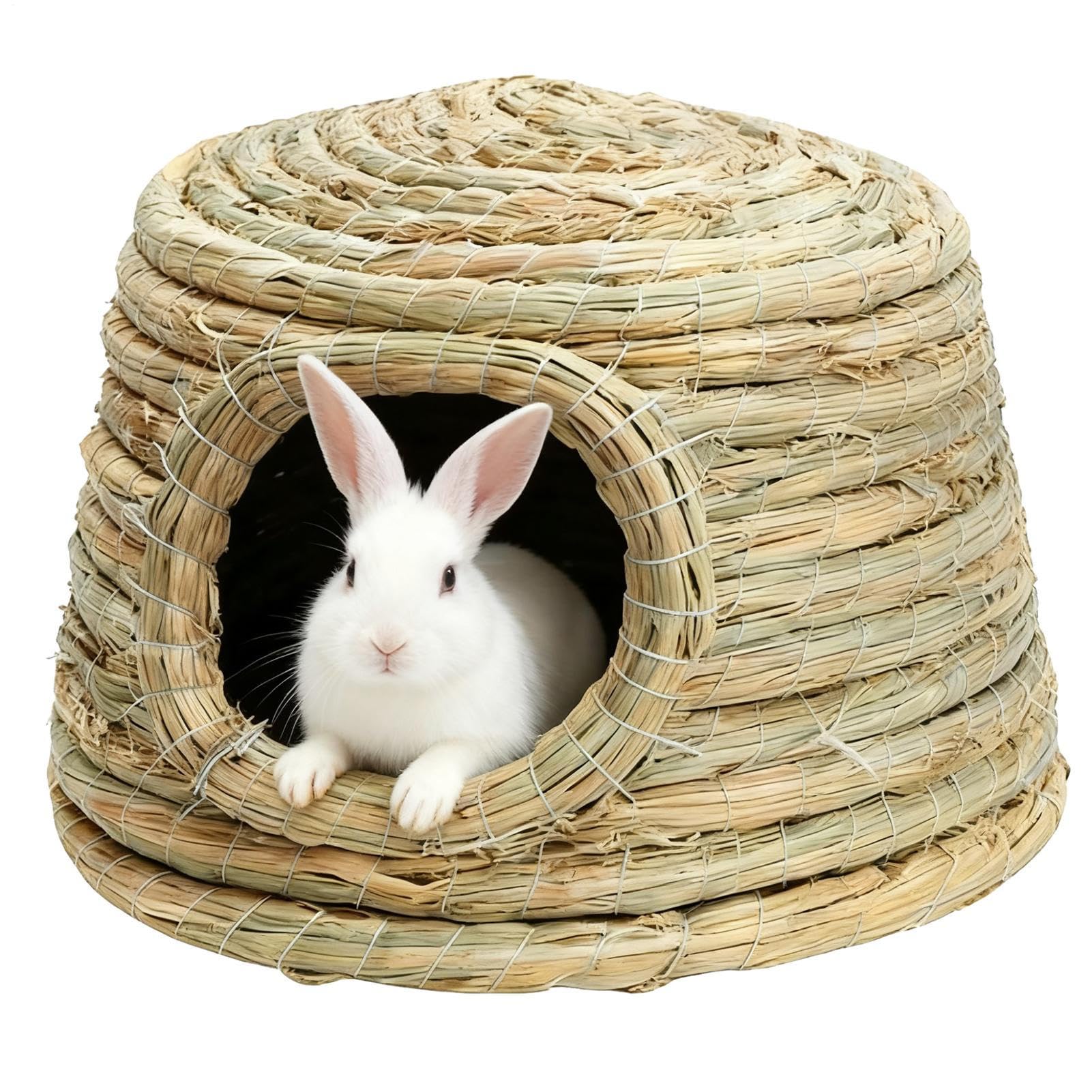 Casas De Conejos - Tejido A Mano Transpirable | Conejera para La Masticación De Conejos | para Mascotas De Animales Pequeños Incluyendo Hámster Gatos Y Gallinas para Uso En Interior Y Exterior