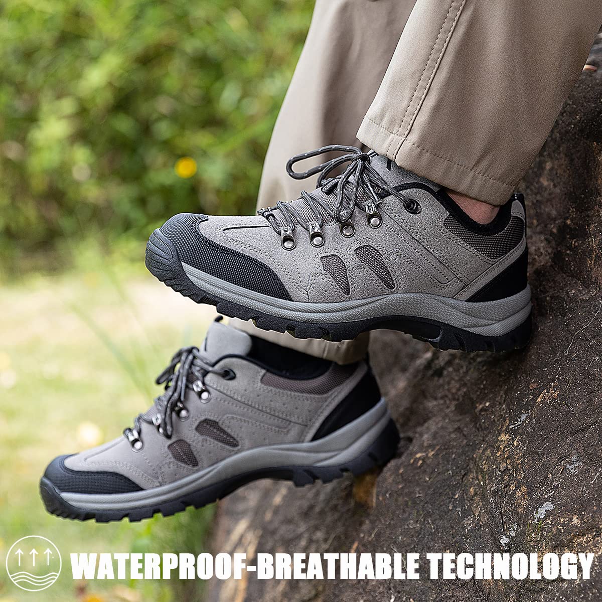 CC-Los Męskie wodoodporne buty turystyczne outdoorowe wygodne buty trekkingowe lekkie buty robocze rozmiar 7-13,5