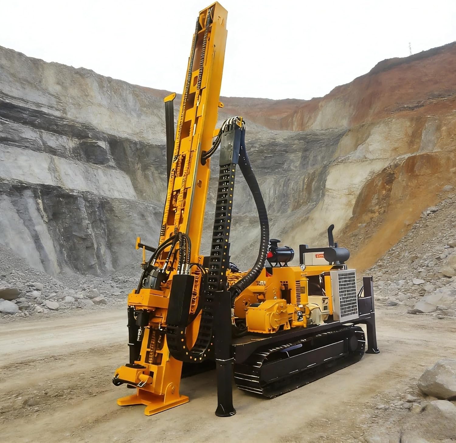 Hydraulic Crawler Core Drill, Precision Drilling Machine for Environmental Surveys, Ideal for Soil Contamination Testing and Groundwater Exploration Projects