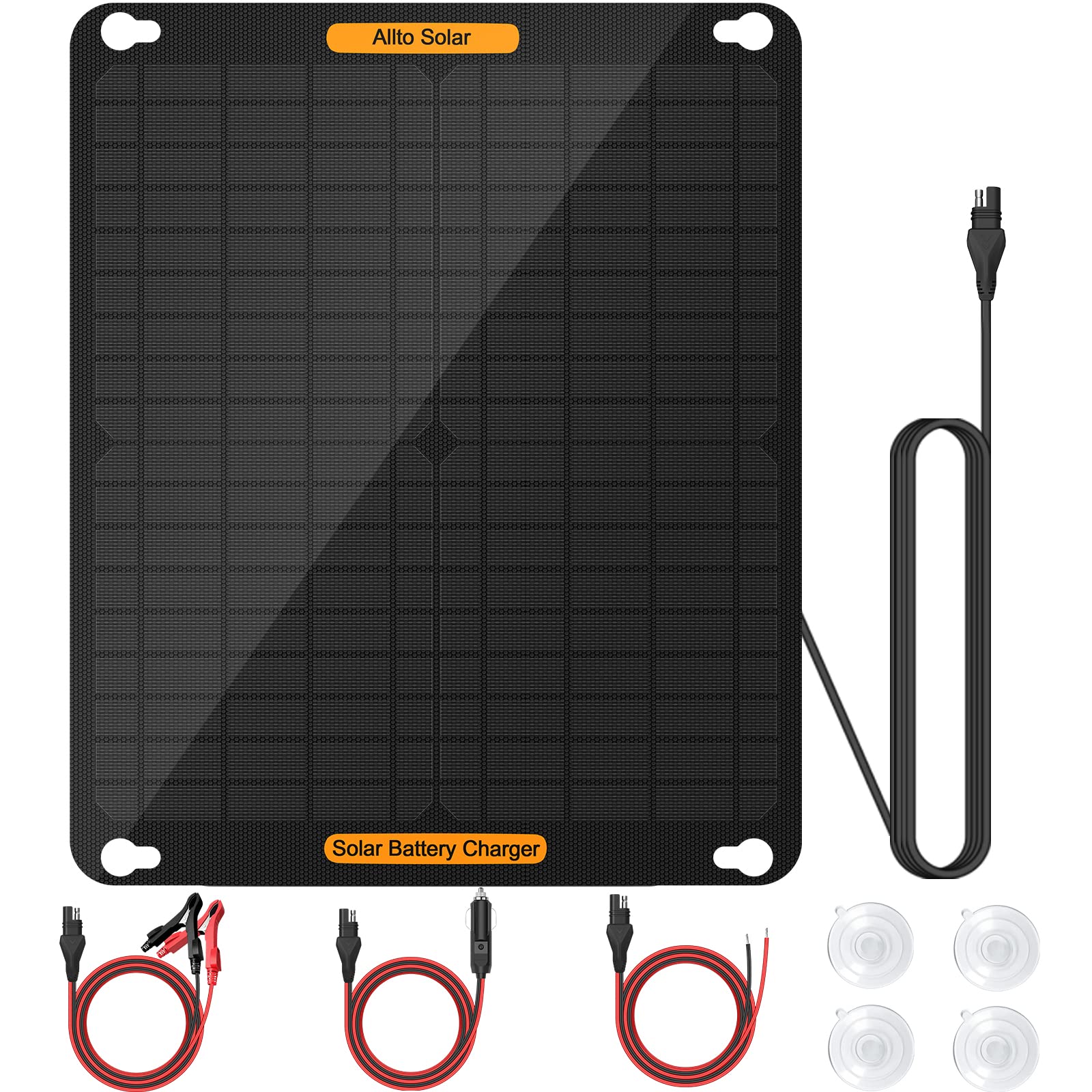 Buy Allto Solar 20W 12V Solar Trickle Charger & Maintainer Pro, 12 Volt Solar Battery Charger