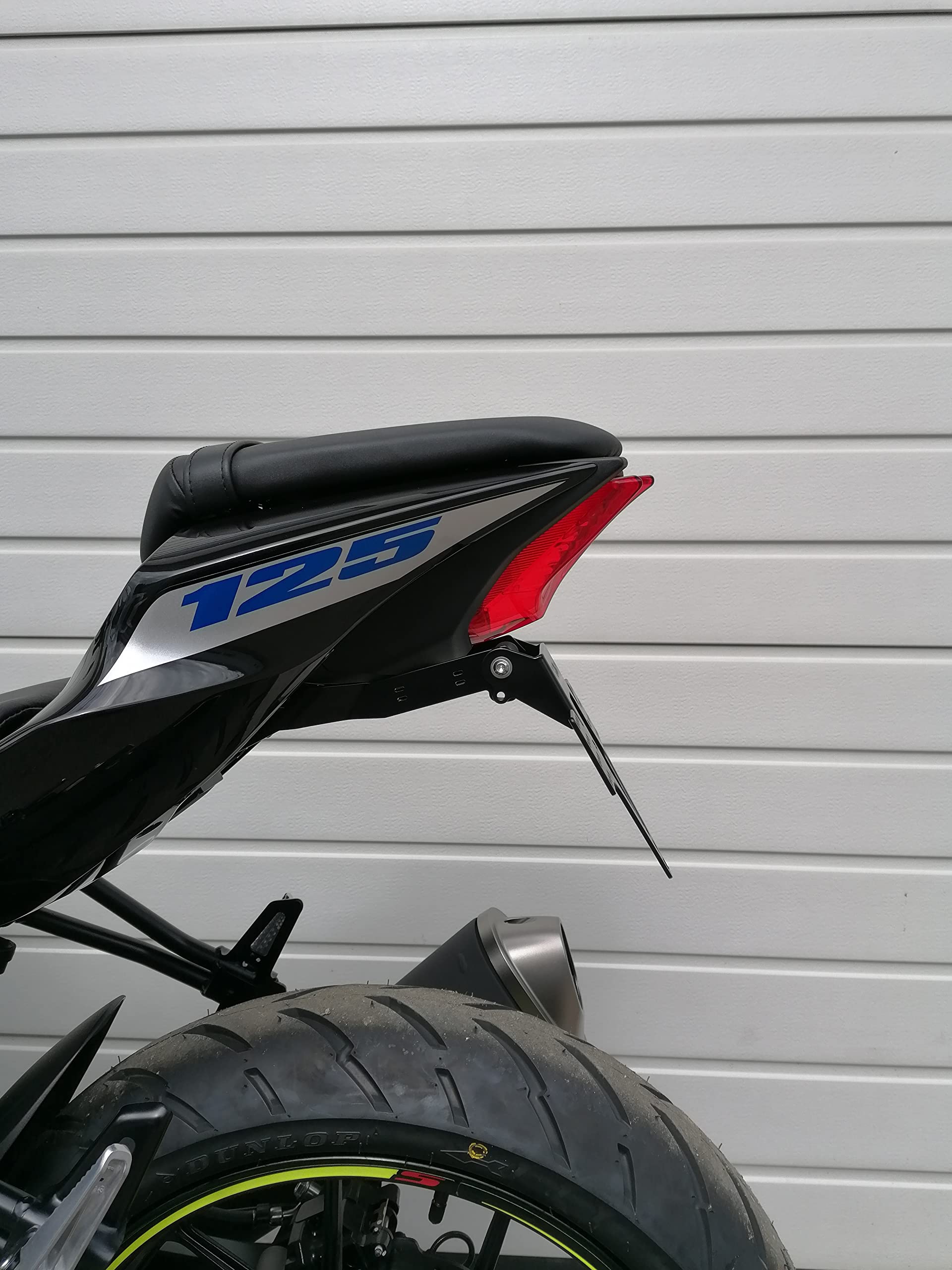 Kennzeichenhalter für Suzuki GSX-S 125 GSXR 125 Bj 2018-2026 GroFaTec EVO Kennzeichenträger Nummernschild Träger Halter kurzes Heck Heckumbau Porta Targa gsxs125