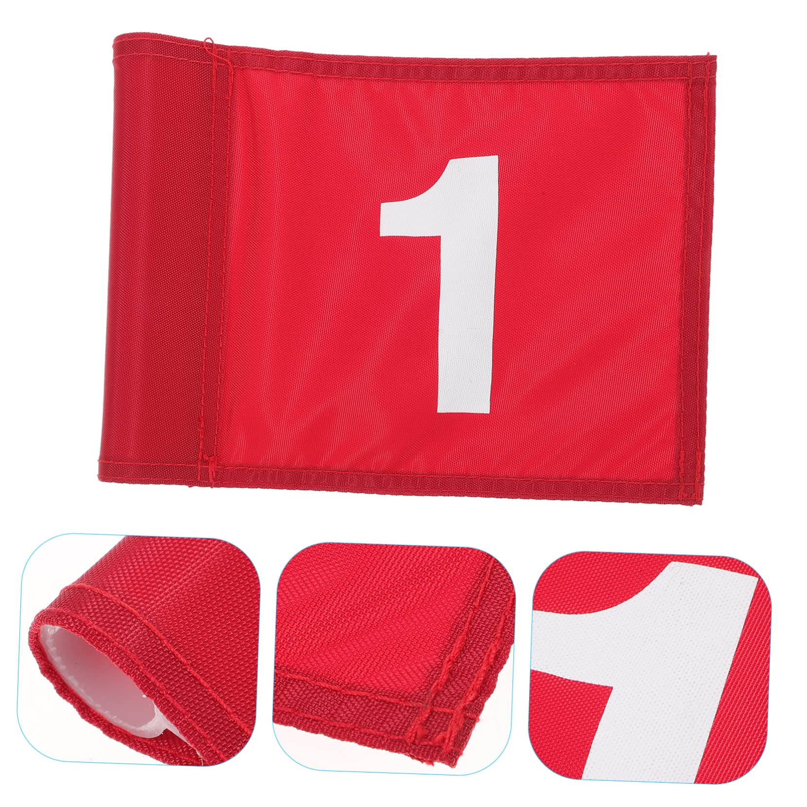 Drapeau De Golf Numéroté Rouge 1 D'entraînement En Tissu Solide Léger Portable Pour Practice Et Putting