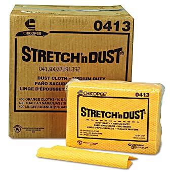Chicopee 0413 Masslinn Stretchn Dust Cloth, 12.6" Width x 17" Length, Yellow Orange, 40-Pack Case of 10