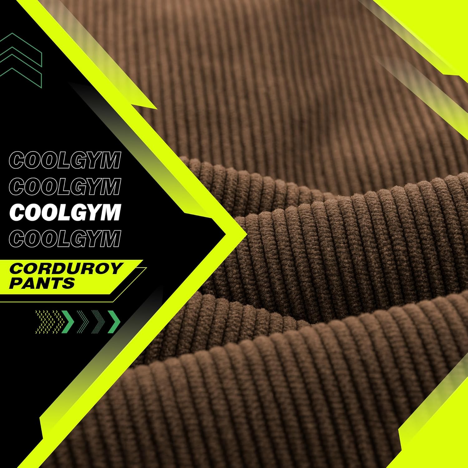 Mens Corduroy Casual Pants Warm Straight Leg Loose Fit with Pockets Drawstring Elastic Waist Vintage Sweatpants Baggy Brown - Image 3