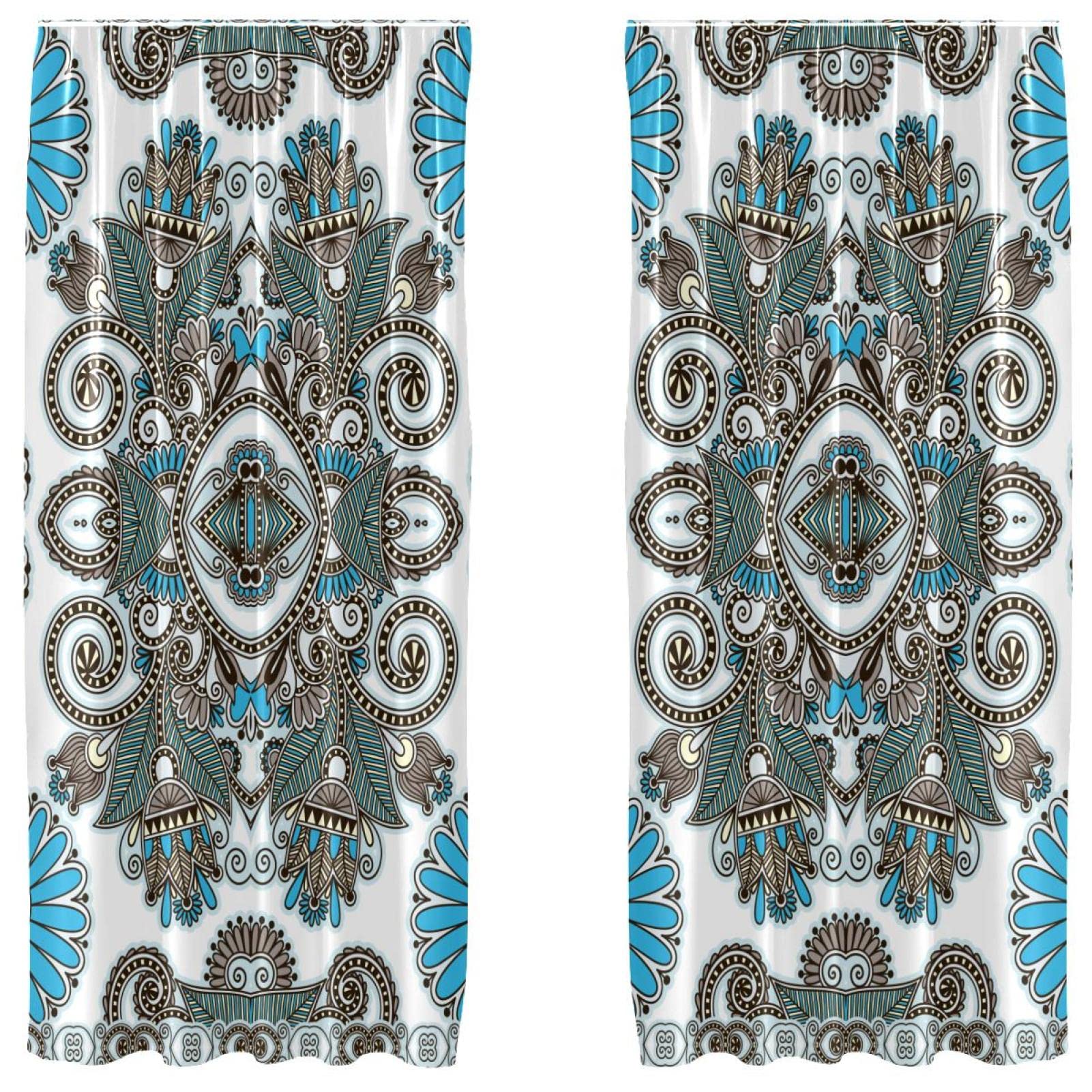 Cortinas opacas indias mandala vintage con acabado textil premium 1