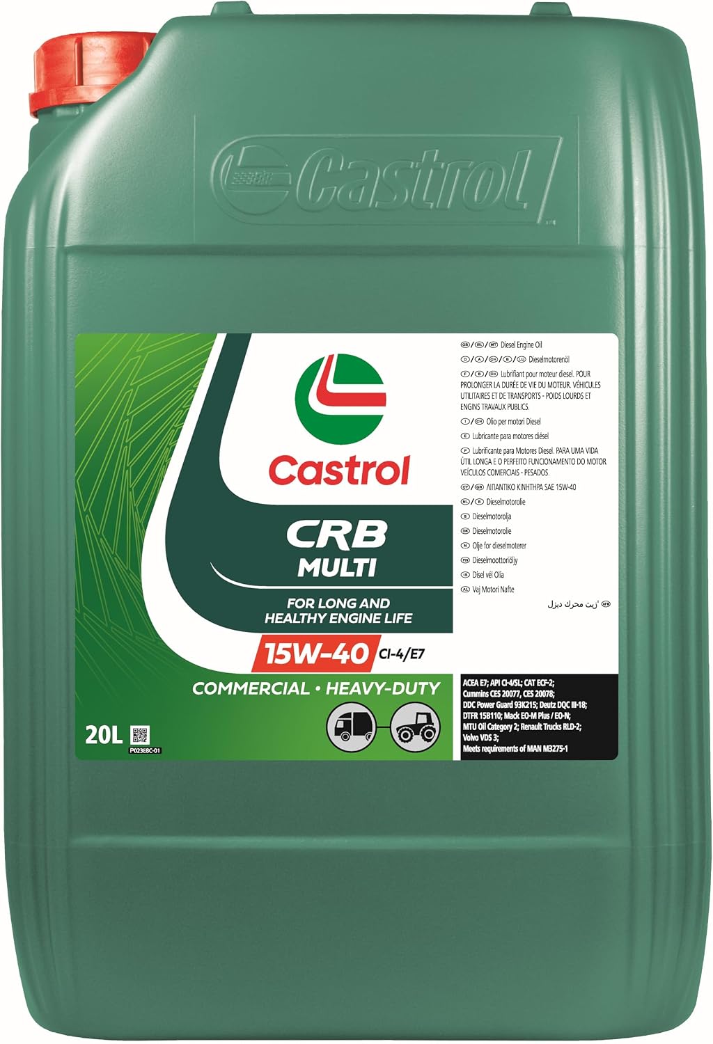 Castrol CRB Multi 15W-40 CI-4/E7 Aceite de motor 20L