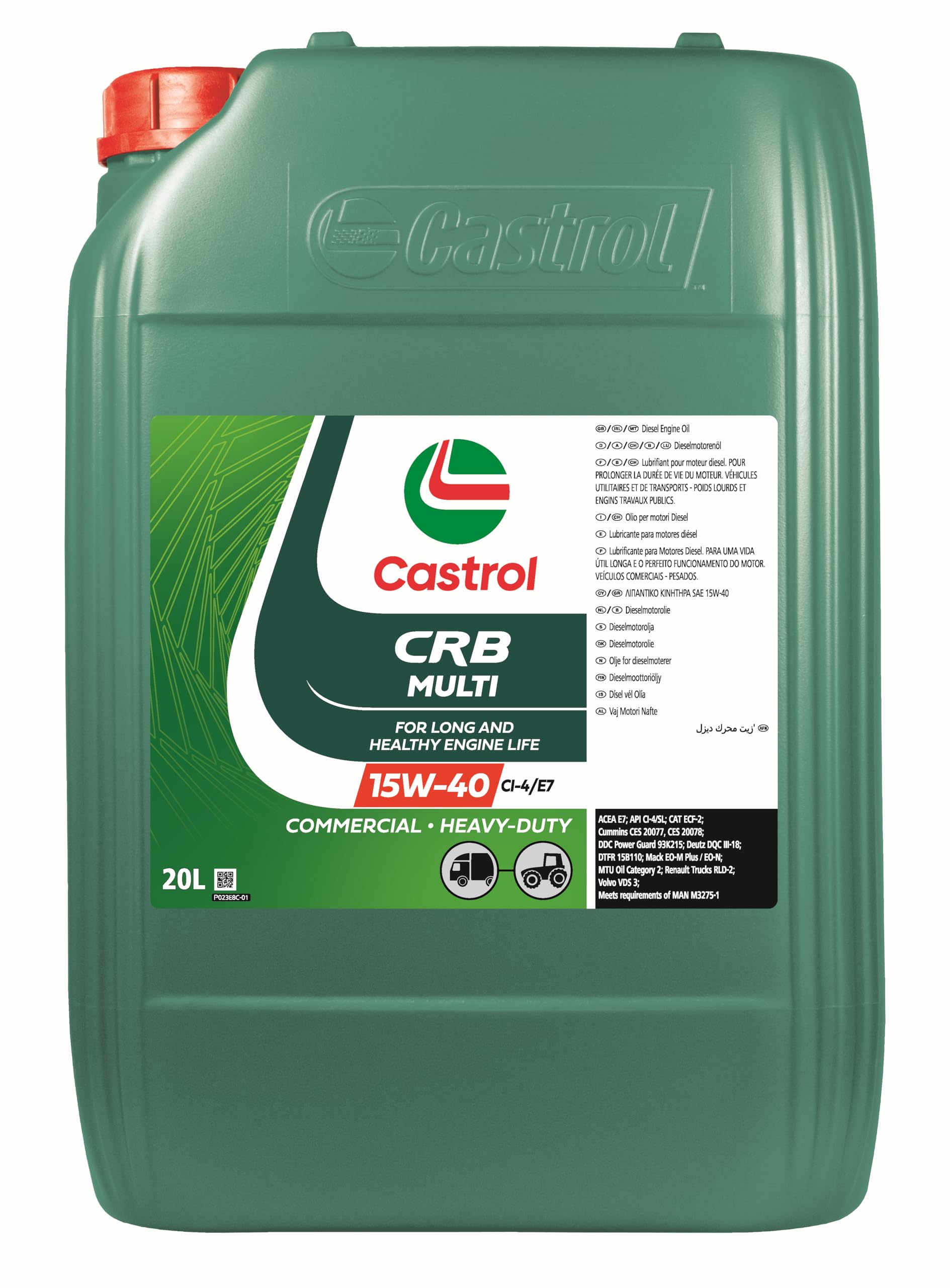 Tection 15w40 20l 15BA1A Castrol Genuine Top Quality Product New