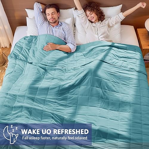 Vista 502 de yescool Manta pesada (5 libras, 36 x 48 pulgadas, morado) Manta pesada de enfriamiento para niños de 5 años en adelante, 40-60 libras, manta