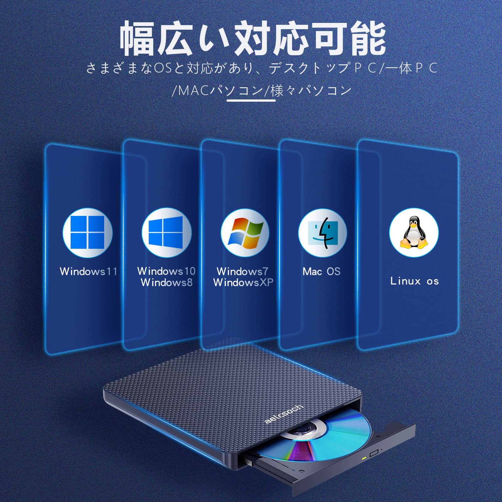 Amazon.co.jp: 外付けブルーレイ ドライブUSB 3.0+Type-c ポータブル
