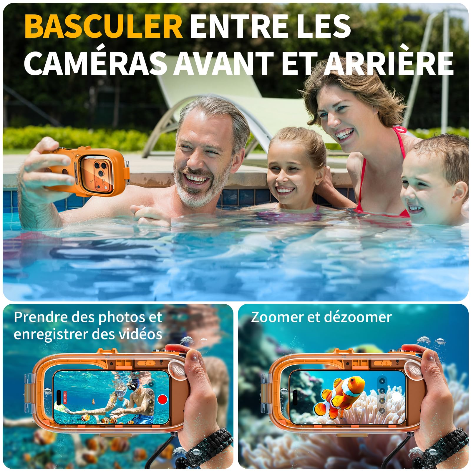 Pochette Étanche Universelle Coque Téléphone Protection Plongée 15M