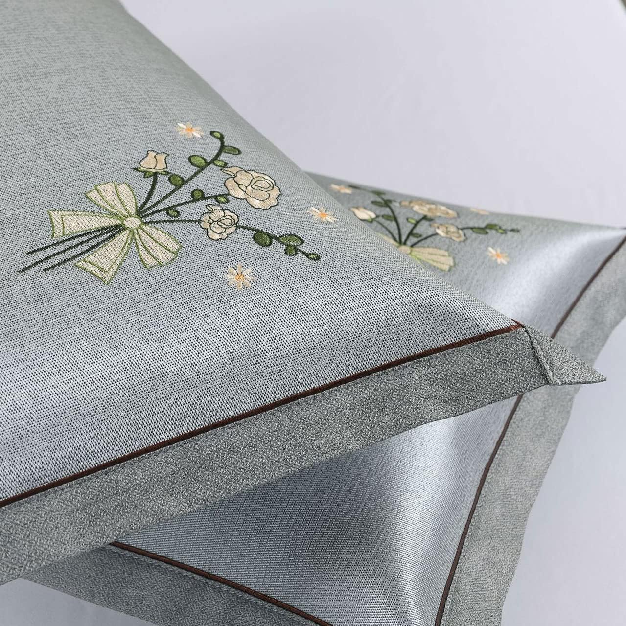 Chinese Embroidery Cool ice Silk Regular Pillowcase