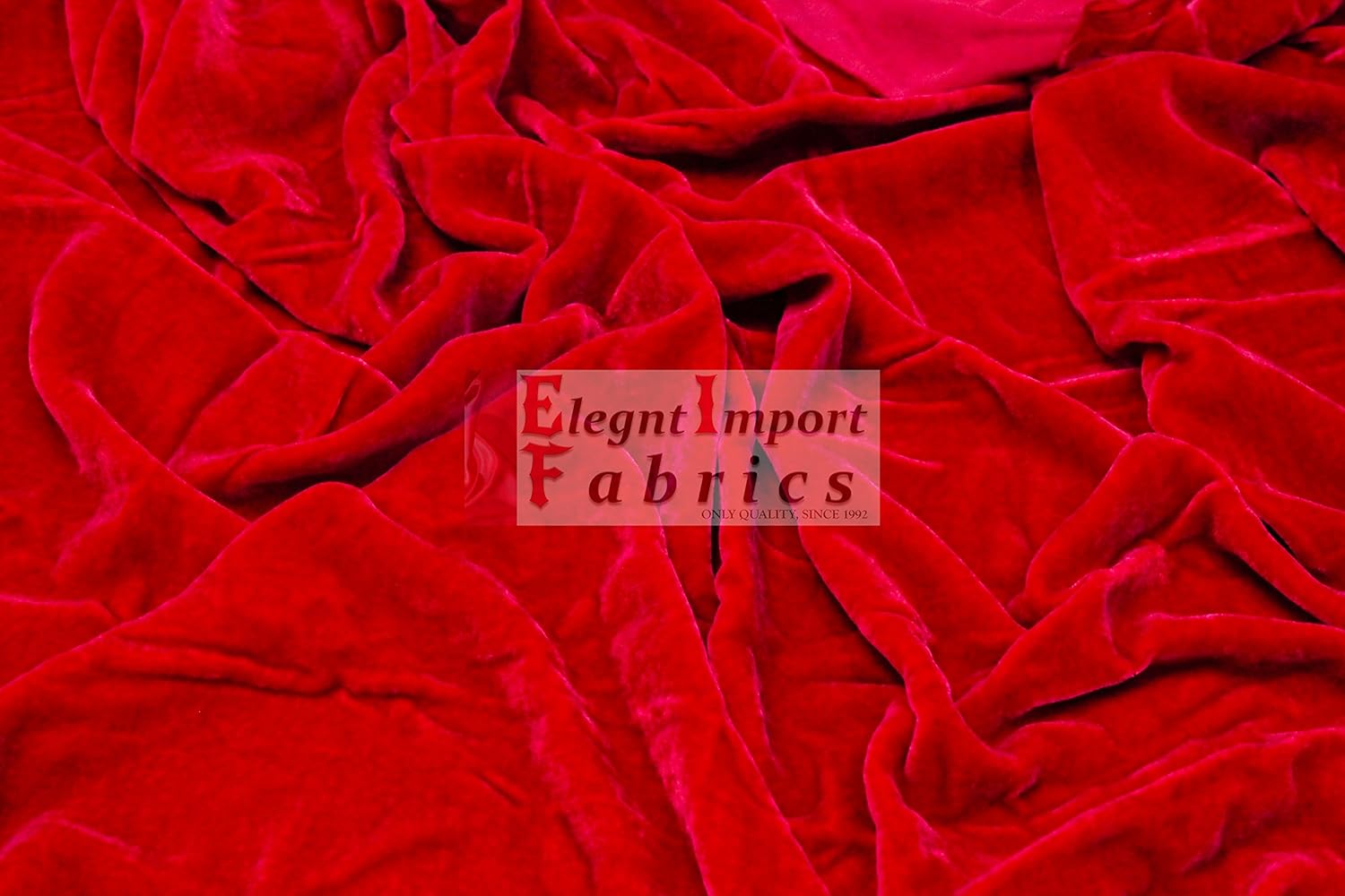 Red Silk Velvet Fabric 45 Wide by The Yard