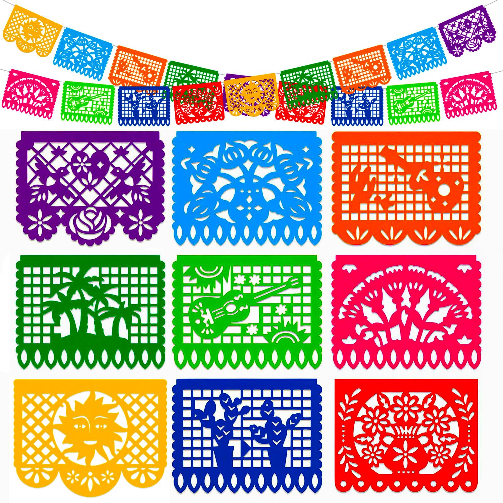 DomeStar Fiesta Bannière en plastique Décoration mexicaine