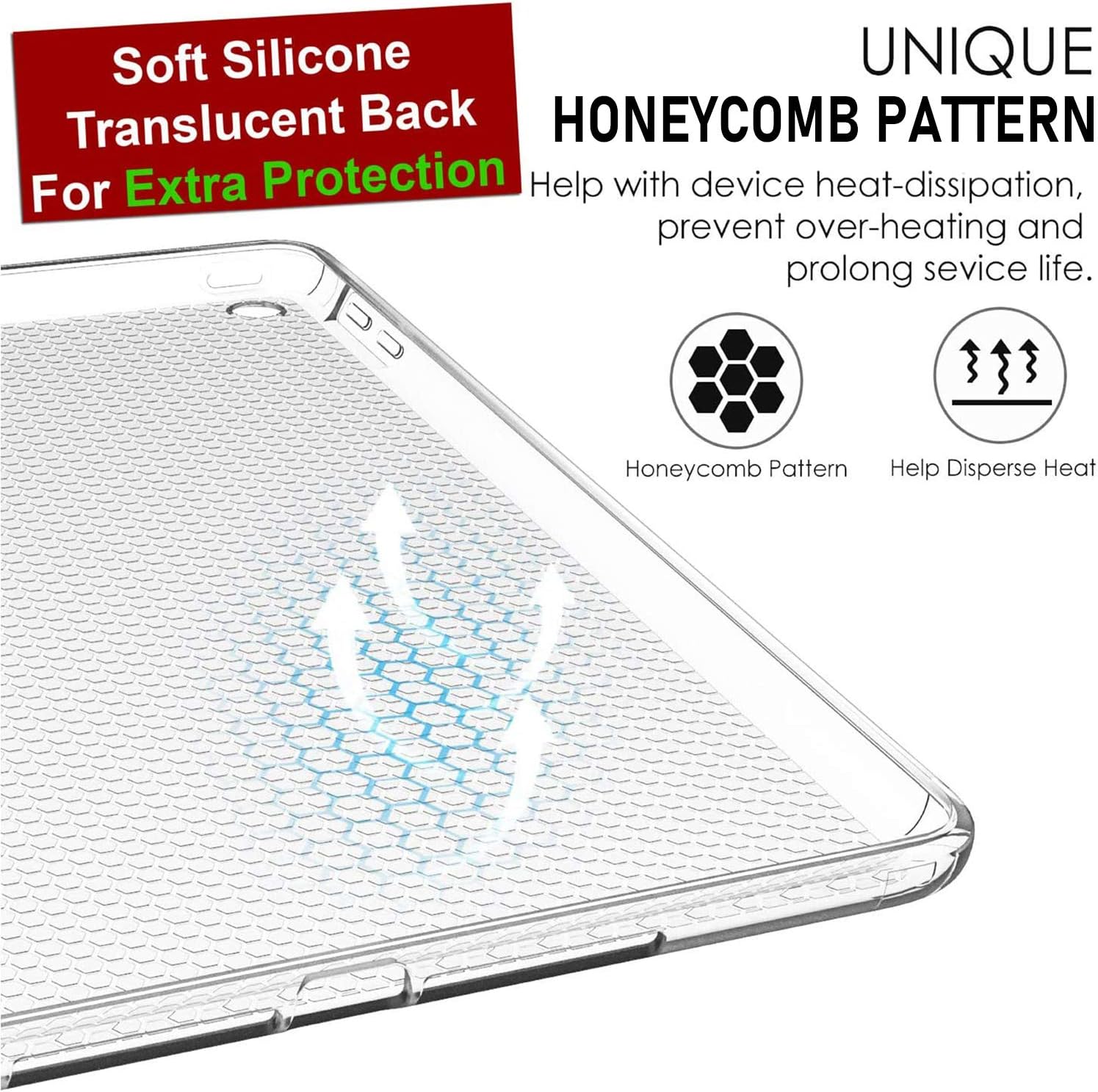 DuraSafe Cases for iPad 9.7 Inch 5/6 [iPad 5th 6th Gen ] A1893 A1954 A1822 A1823 Printed Smart Trifold Lightweight Soft Silicone Transparent Front & Back Cover - Night Sky