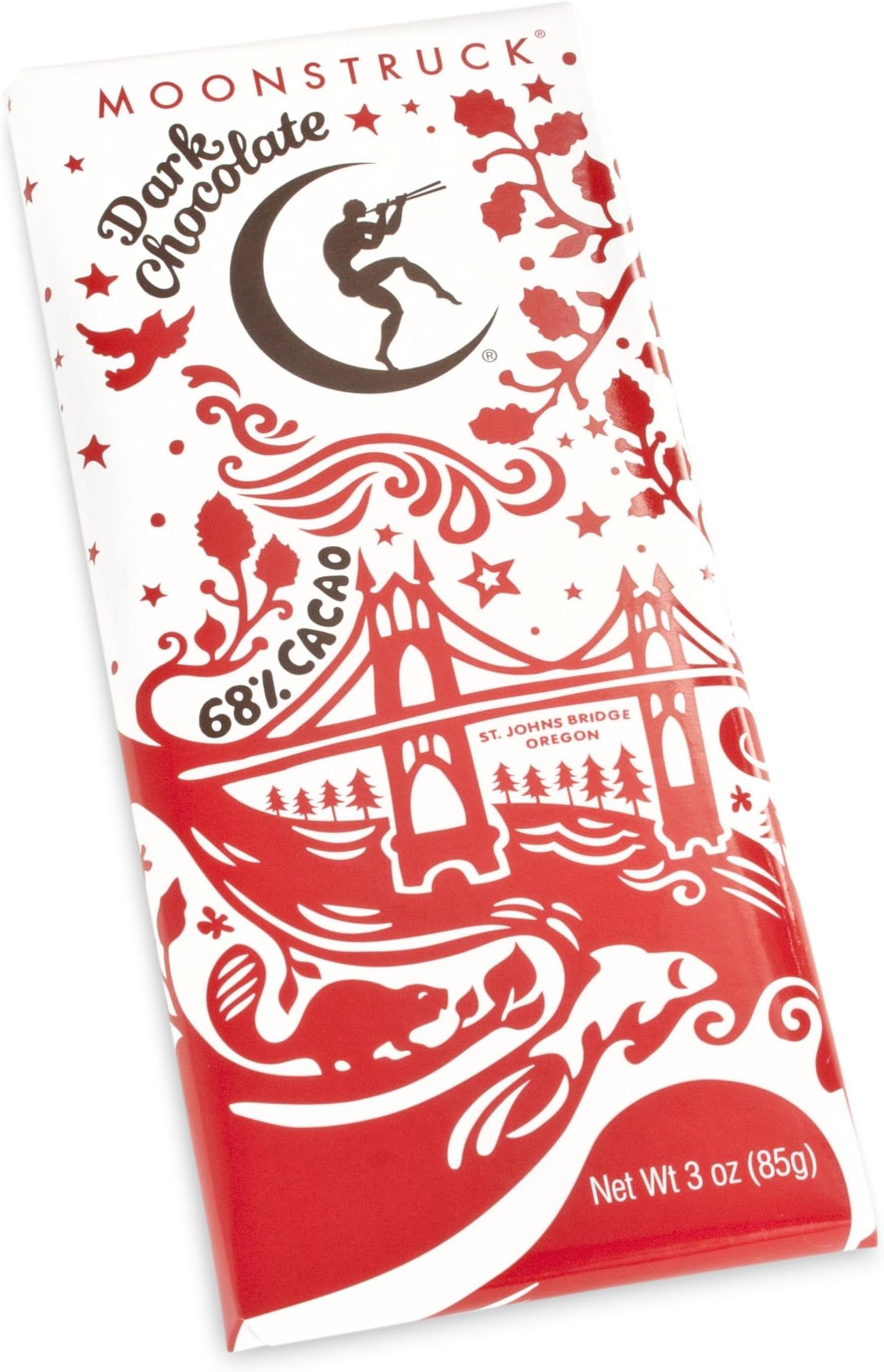 Moonstruck Chocolate Dark Chocolate Bar, 3 oz