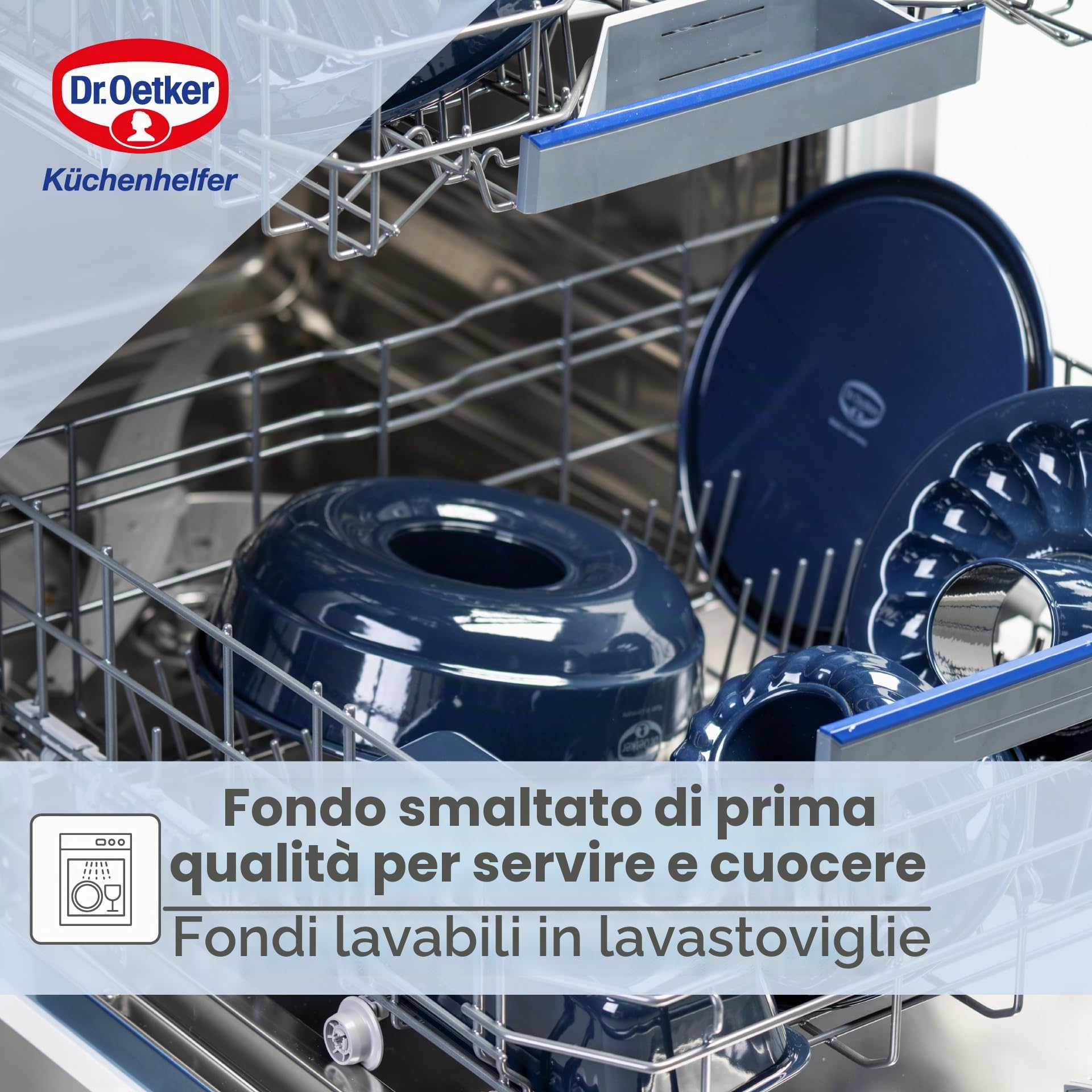 Dr. Oetker 1102 - Teglia a Cerniera con Fondo Staccabile di 2 Tipi, 26 cm