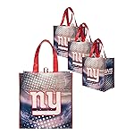 FOCO New York Giants NFL 4 Pack Reusable Shopping Bags, one size