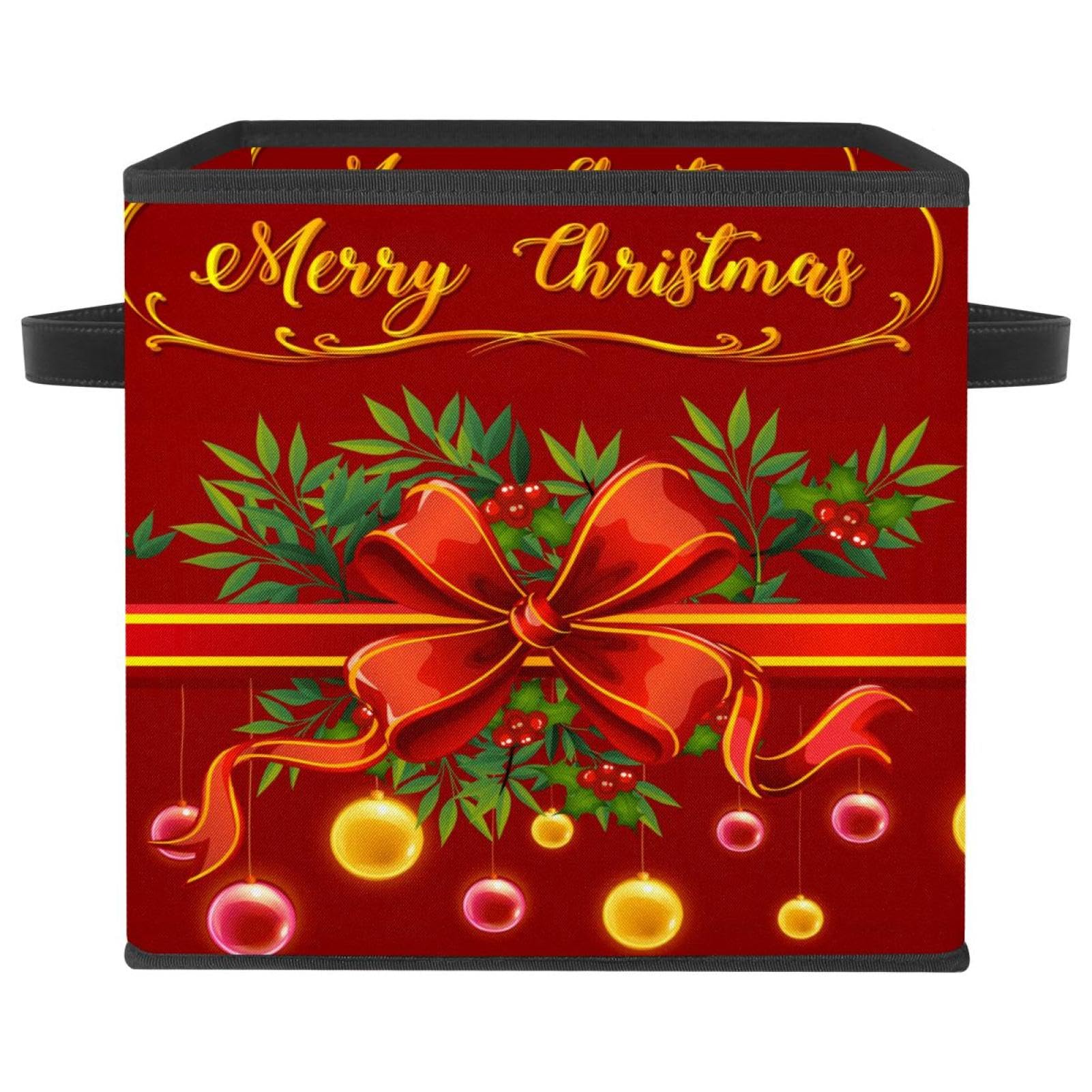 Panier de rangement pliable cube en tissu avec poignées