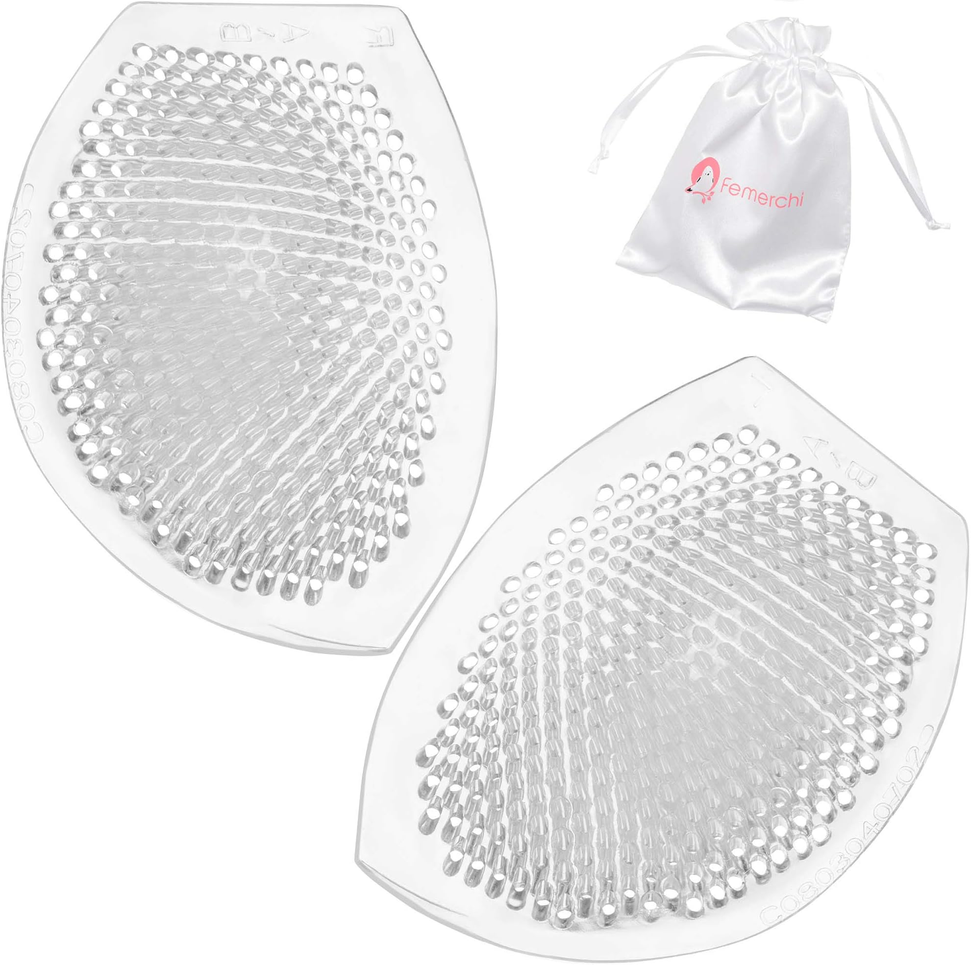 Silicone Bra Inserts Pads for Sizes A-D – Breathable, Nonslip Breast Enhancers Inserts – Reusable, Washable Bra Pads Inserts Push Up – Semi-Adhesive Design for Bra, Bikini, Sports Bra