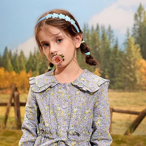 Miniatura 4 de Diademas para niñas, 10 diademas brillantes para bebé, bandas para el pelo con purpurina, coloridas diademas de sirena para niñas y adolescentes,