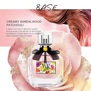 WK JALY Floral Drunk Eau De Parfum Spray, Women's Perfume, With Notes of Rose, Sandalwood, Long Lasting Fruity Fragrance, 3.4 fl oz