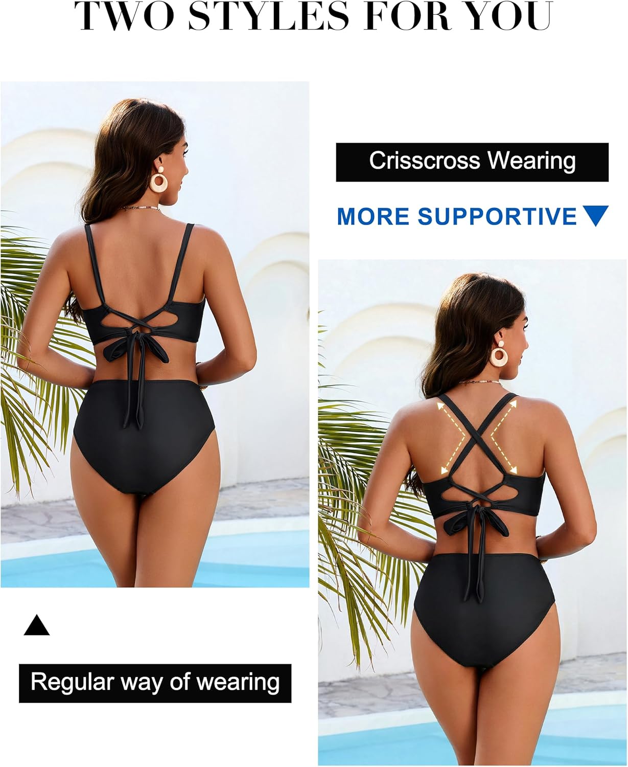 Blooming Jelly Womens Bikini Sets 3 Piece Swimsuits High Waisted Bathing Suit with Sheer Cover Up Swim Skirts - Image 4