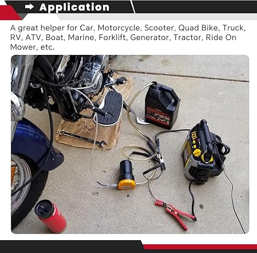 Miniatura 2 de ATPEAM Extractor de la bomba del cambio de aceite de 12V 60W, bomba del cambio de aceite del barrido del extractor del aceite/del líquido diesel