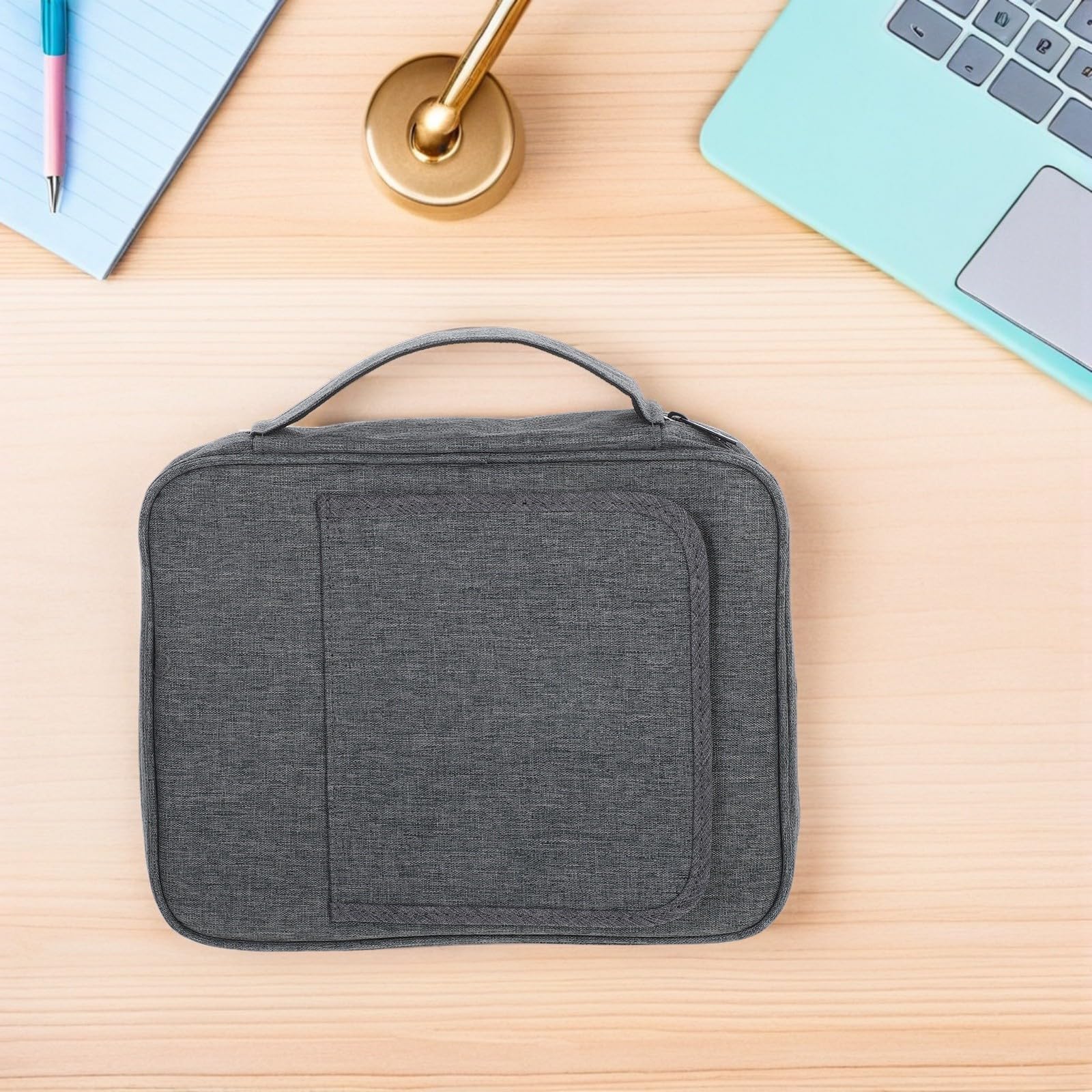 Bolsa Protectora para Biblias con Asa y Soporte, Funda de Poliéster Portátil para Estudio y Transporte Diario, Paquete de 2 Piezas