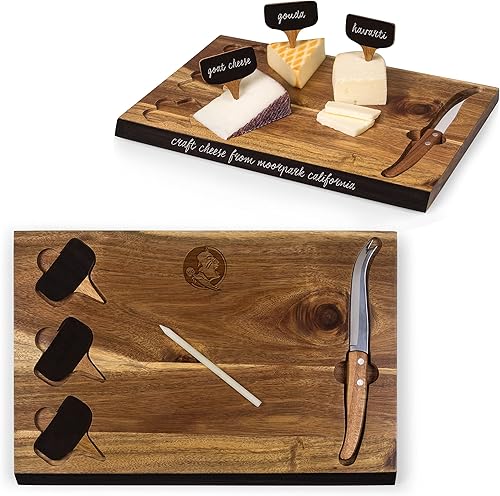 Vista 112 de PICNIC TIME NCAA NCAA - Juego de tablas de cortar y herramientas de queso de acacia Delio unisex para adultos