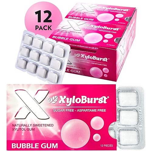 Miniatura 3 de XyloBurst Goma de mascar de xilitol, sin azúcar, sin gluten, apto para dieta cetogénica, sin aspartamo, goma de mascar para la salud bucal, goma de