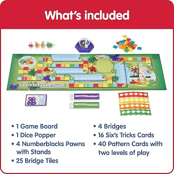 hand2mind Numberblocks Race to Pattern Palace! Board Game, Ages 3+