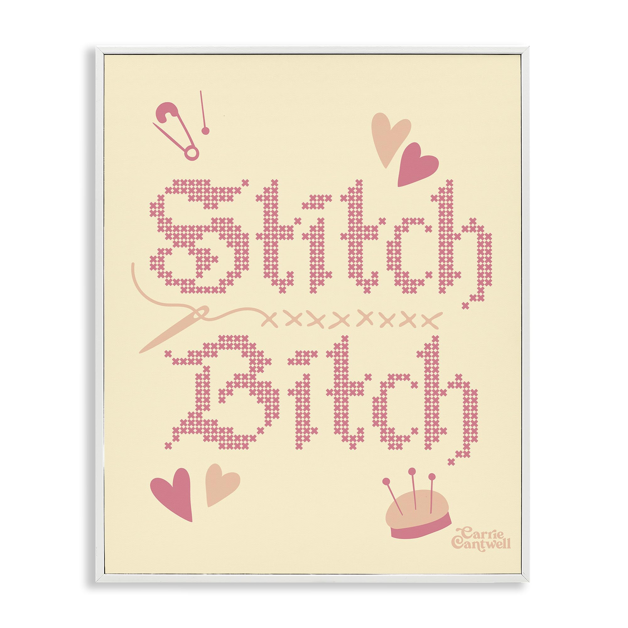 Art mural Stitch Bitch par Carrie Cantwell pour votre atelier de broderie