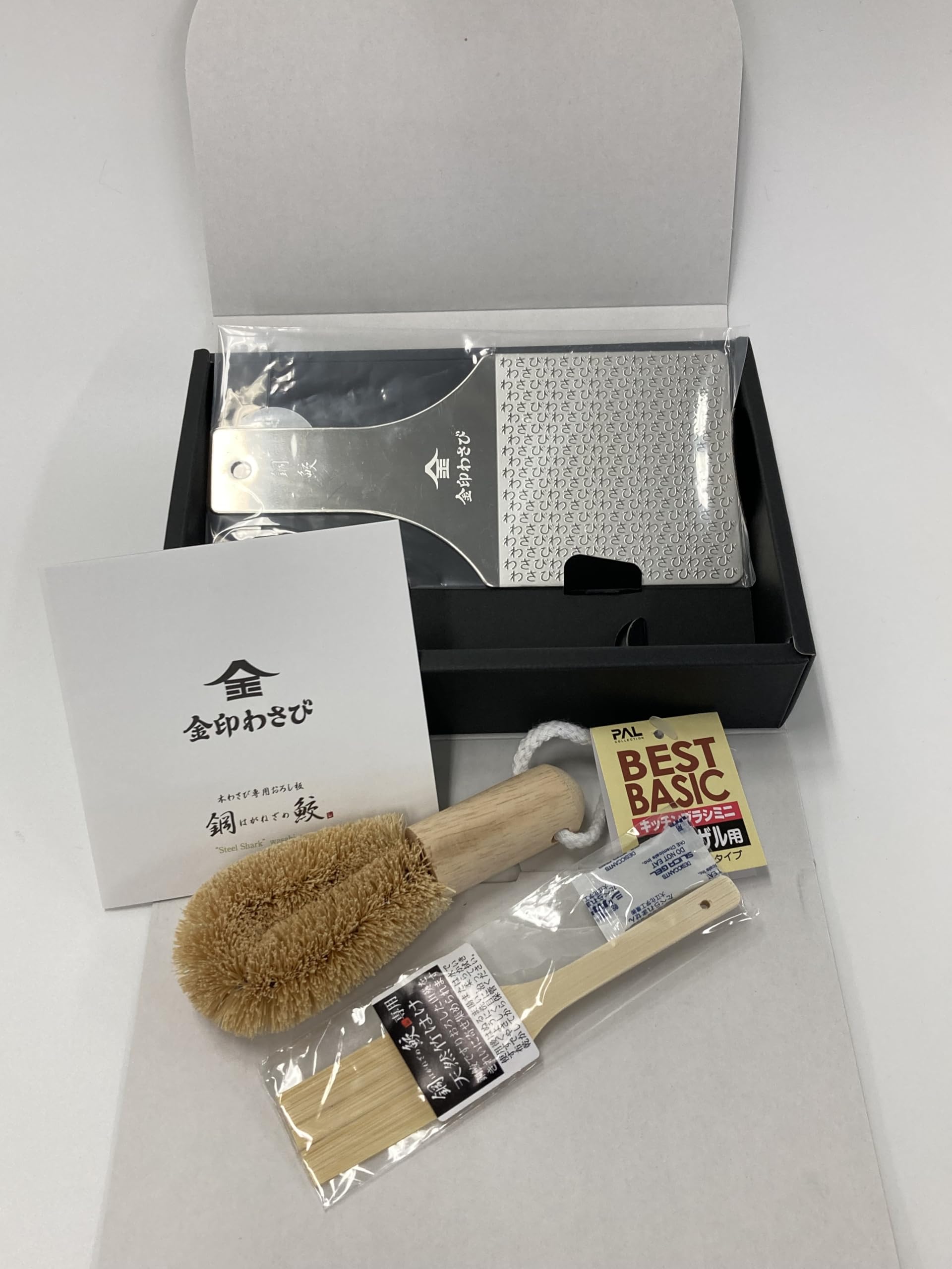 Rallador de wasabi de acero inoxidable sostenible – Hagane Zame REGULAR – Rallar wasabi, ajo, jengibre, manzanas, frutas, verduras, textura cremosa/wasabi kinjirushi (reguar, 6.8 x 3.3 pulgadas)