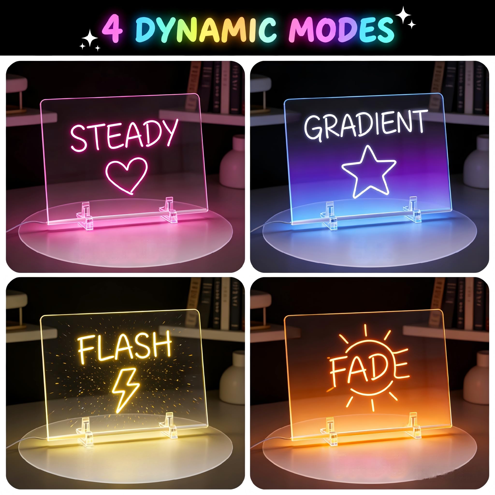 Planche à dessin LED pour enfants, planche à dessin lumineuse avec 12 marqueurs, télécommande, 7 couleurs, 4 modes, tableau lumineux réutilisable en acrylique pour adolescentes, cadeau pour