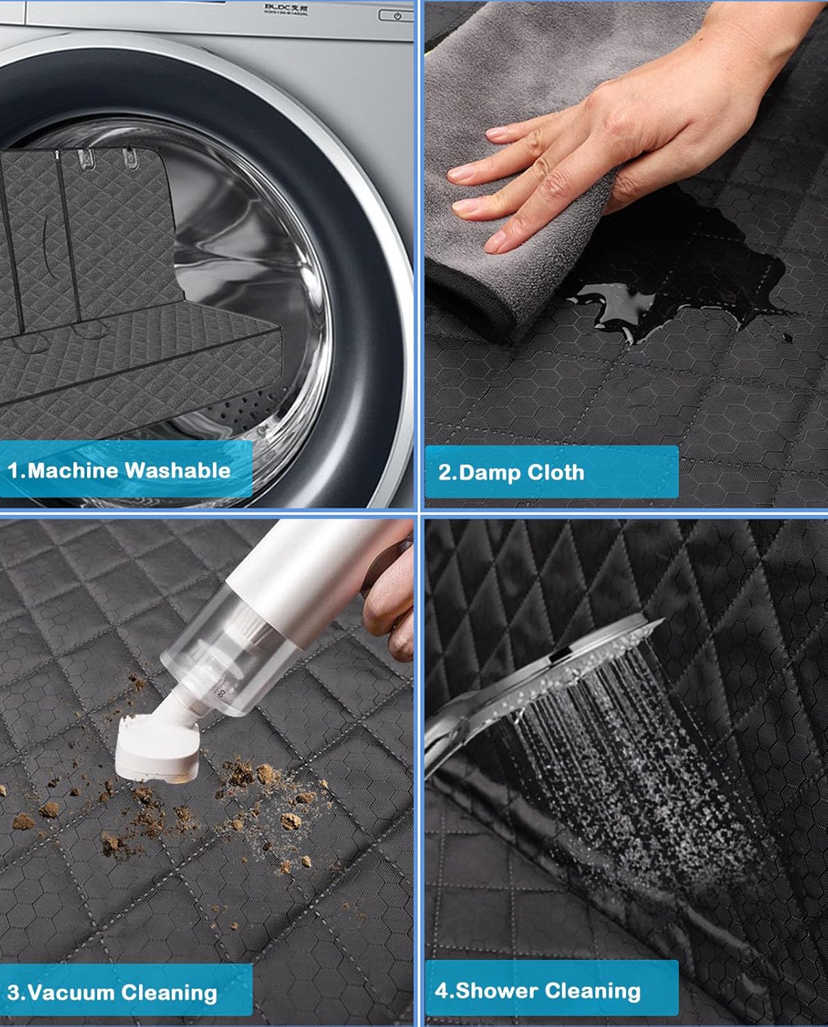 EVMODS 2024 アップグレード版 Tesla犬用カーシートカバー プロテクター 後部座席用リアシートカバー 耐摩耗性キックシ