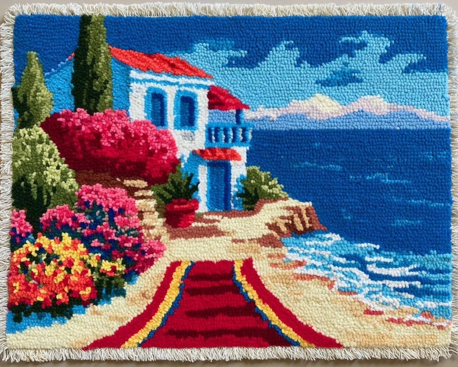 Wallphantom Latch Hook Crafts Kits for Adults,Mediterranean Landscape