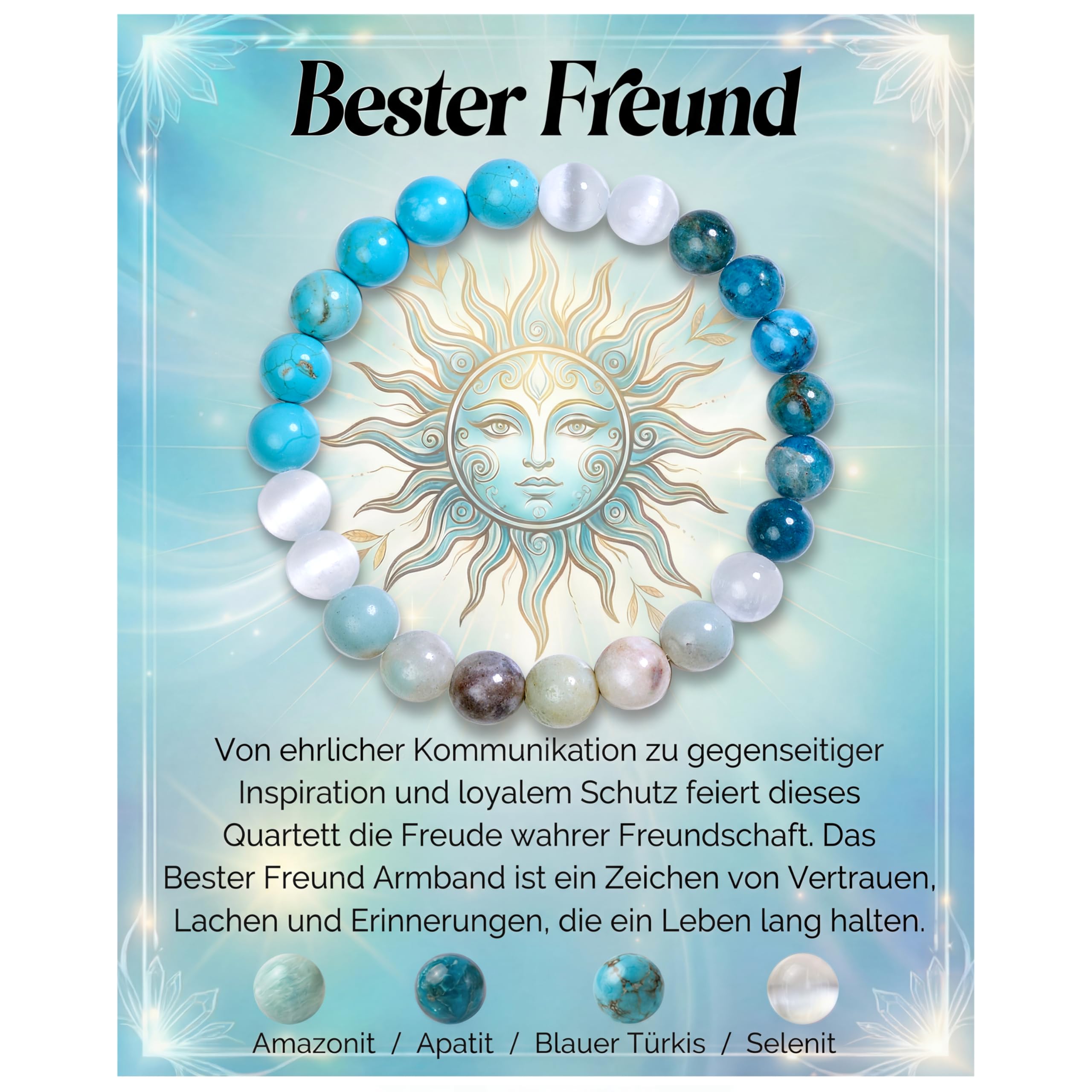 Bivei Beste Freund Kristall Perlenarmband Geschenk